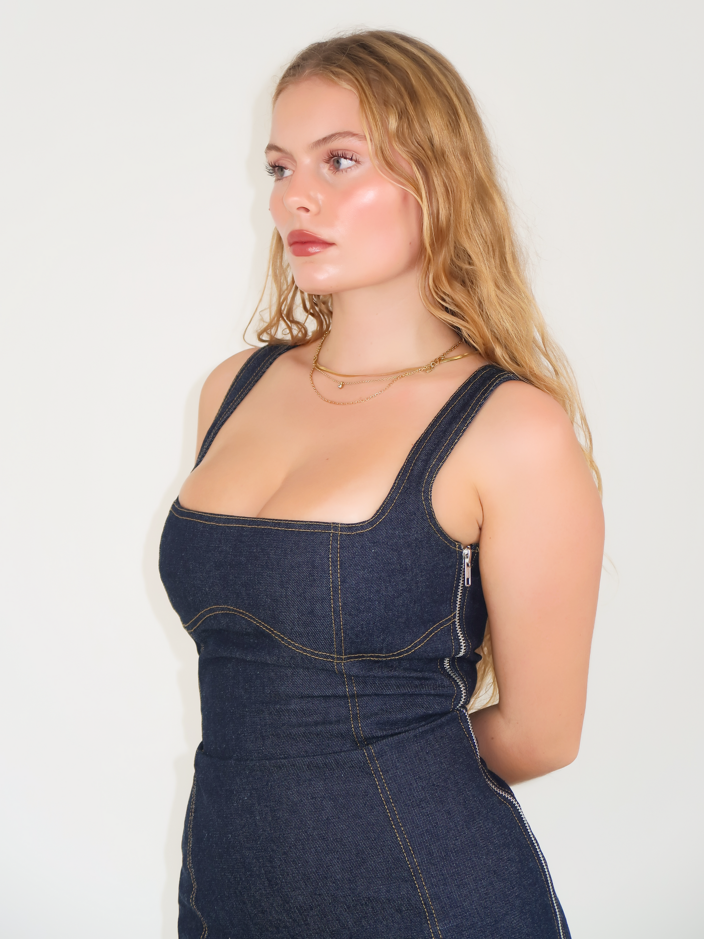 Denim Maxi Dress Sample