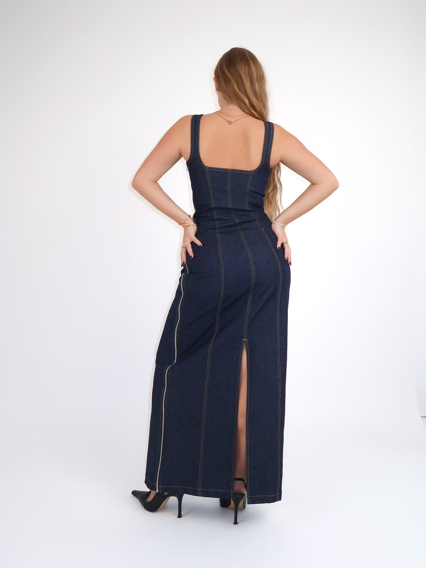 Denim Maxi Dress Sample