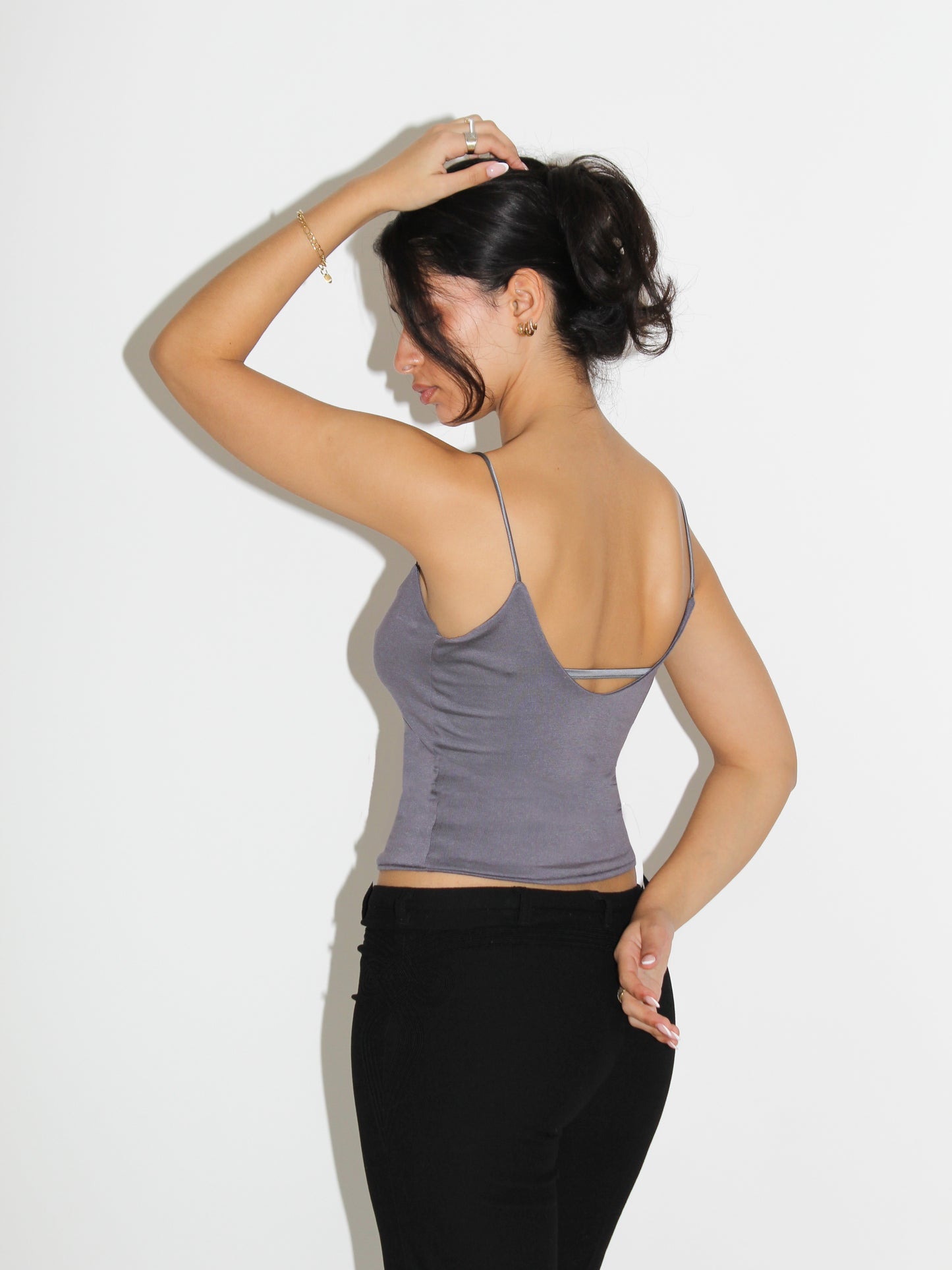 Silk Strap Cami - Slate