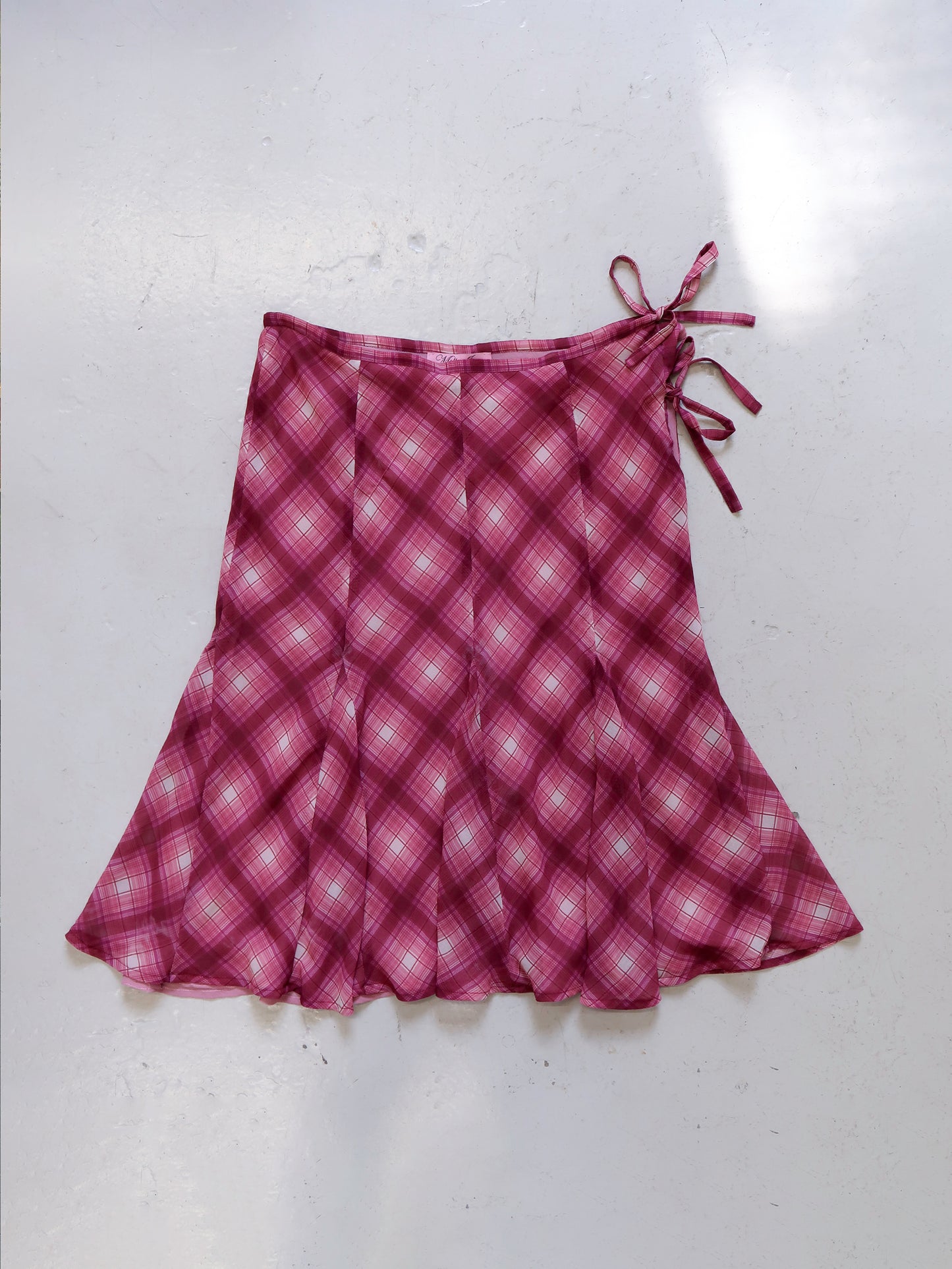 Godet Skirt - Rosewood Plaid
