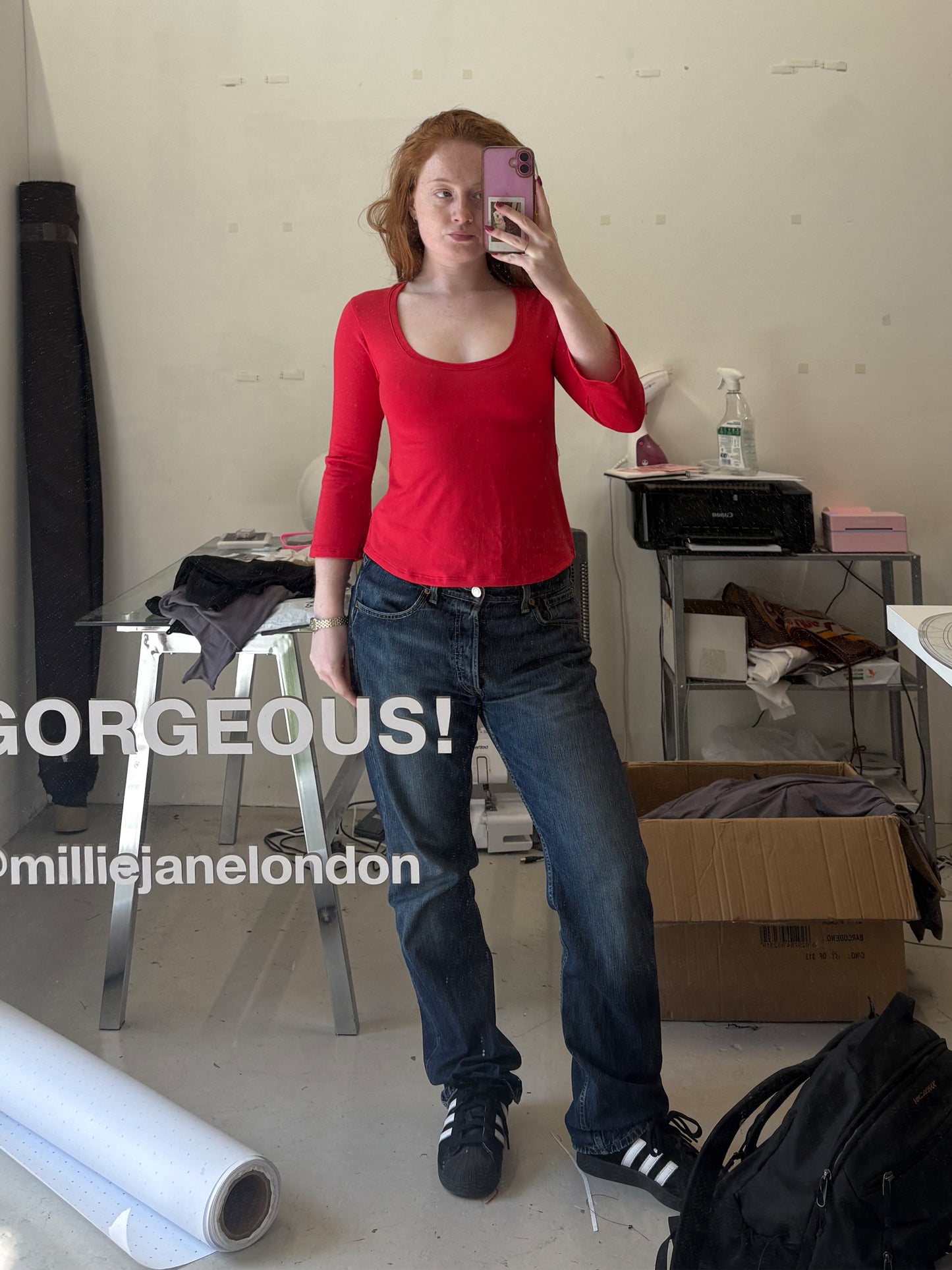 Red Cotton Top S