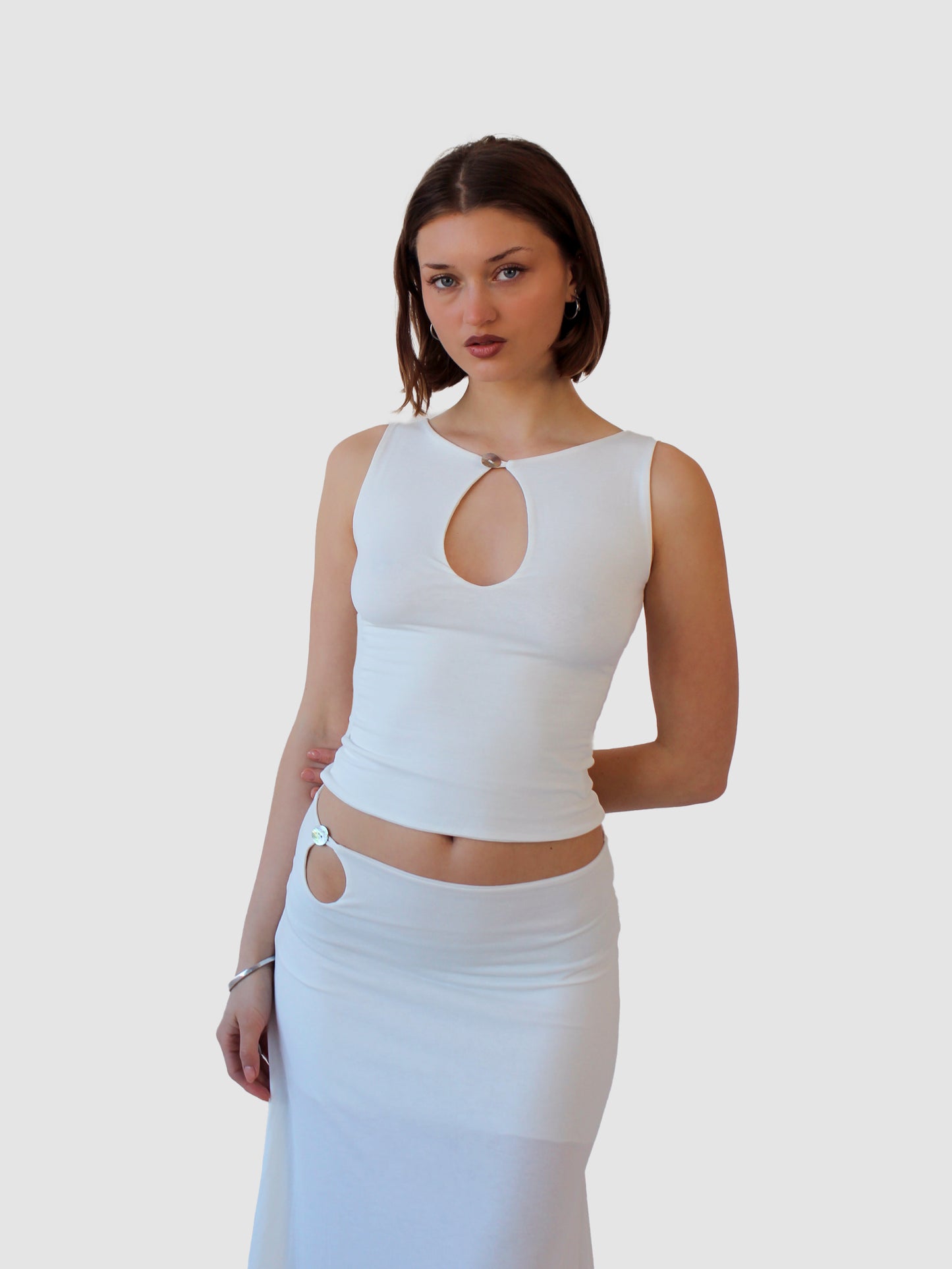 Key Hole Tank - Ivory