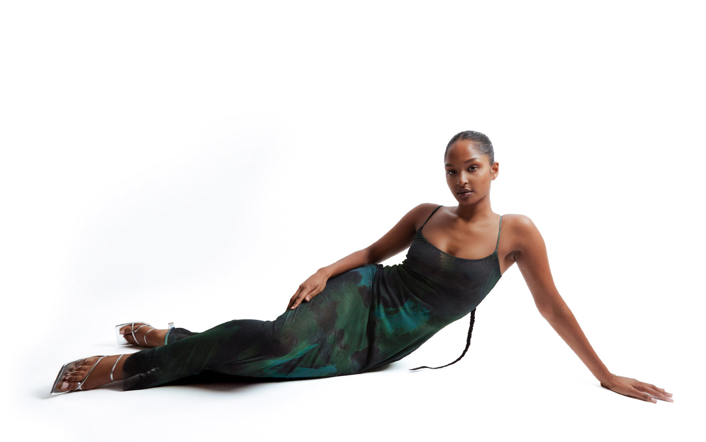 Green Paint Maxi Dress