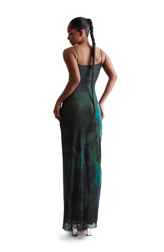 Green Paint Maxi Dress