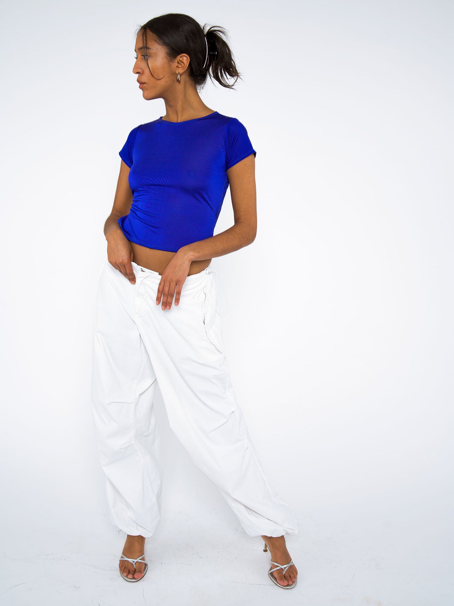 Blue Silk Jersey Top XS/S