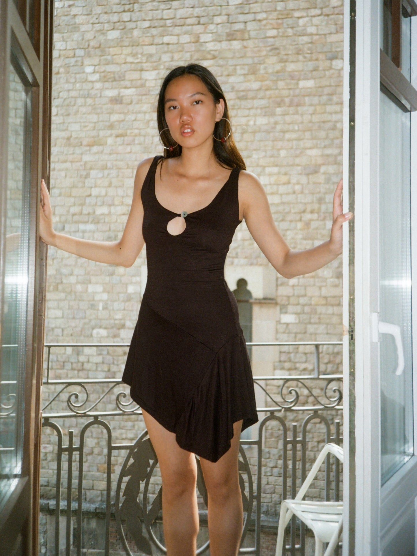 Mini Key Hole Dress - Black