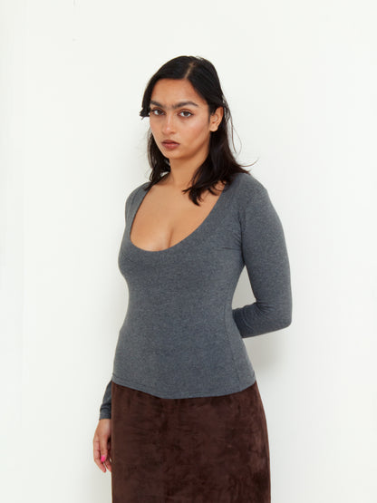 Circle Long Sleeve - Grey Marl