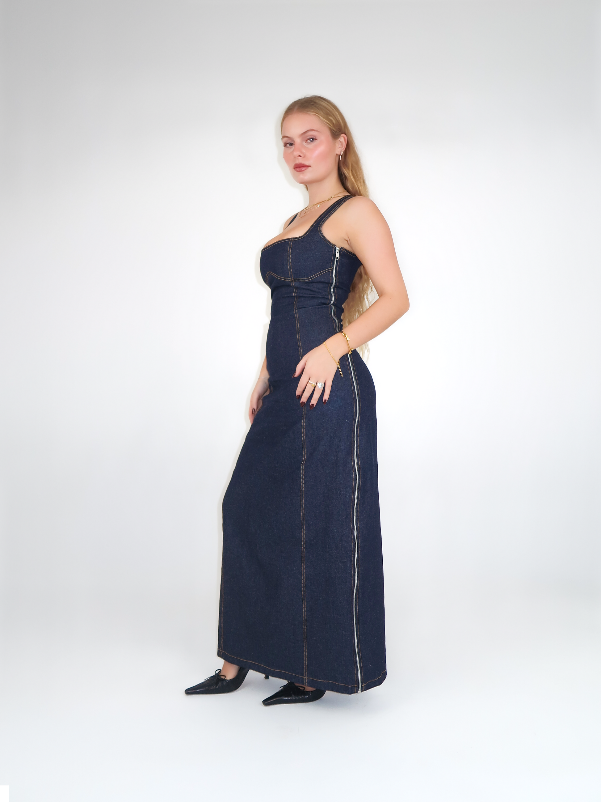 Denim Maxi Dress Millie Jane
