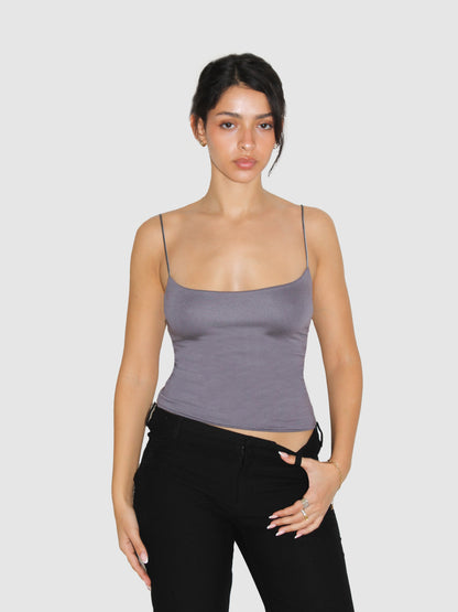 Silk Strap Cami - Slate