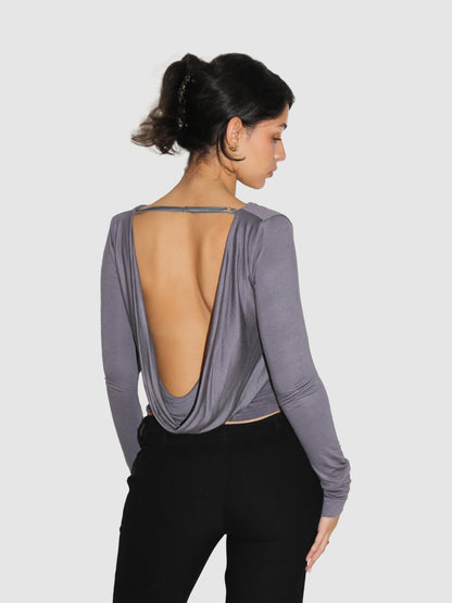 Infinity Cowl Top - Slate