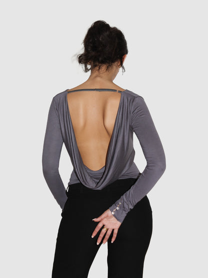 Infinity Cowl Top - Slate