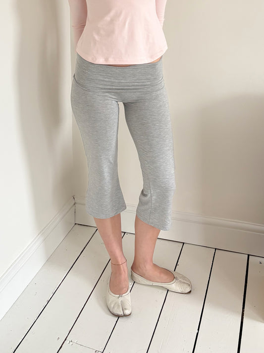 Grey Marl Cotton Capri XS