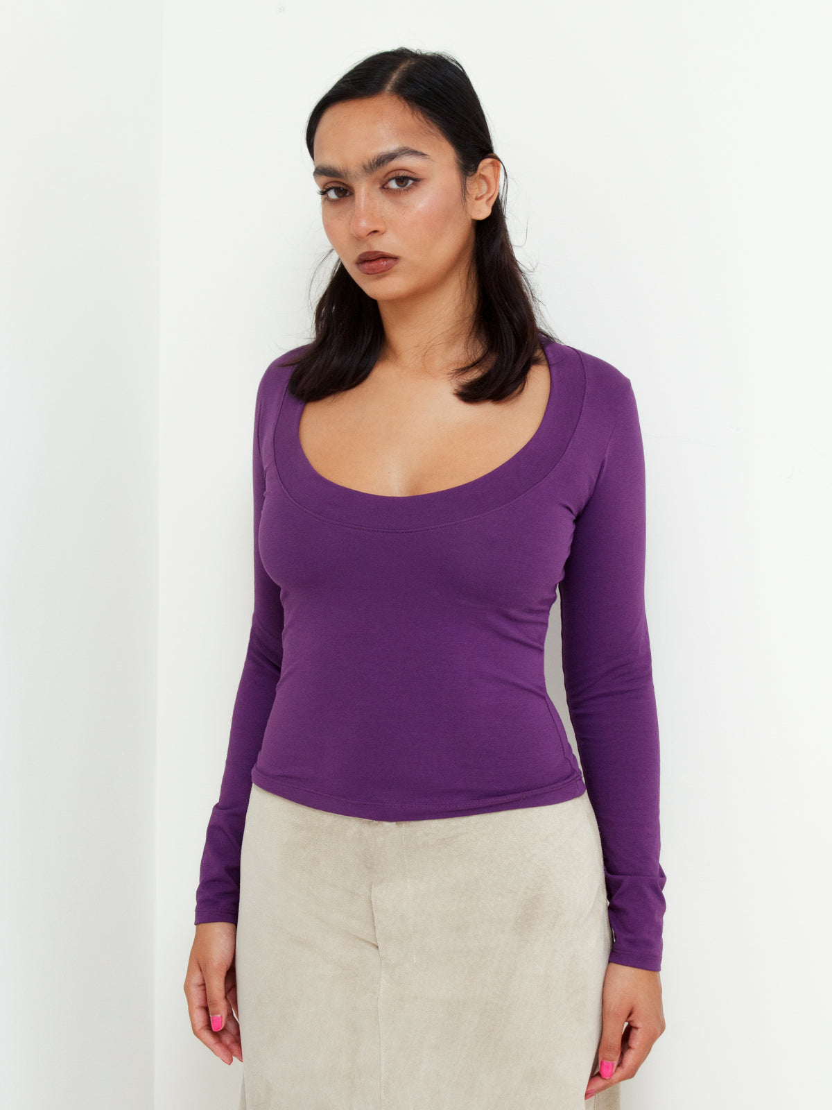 Circle Long Sleeve - Plum