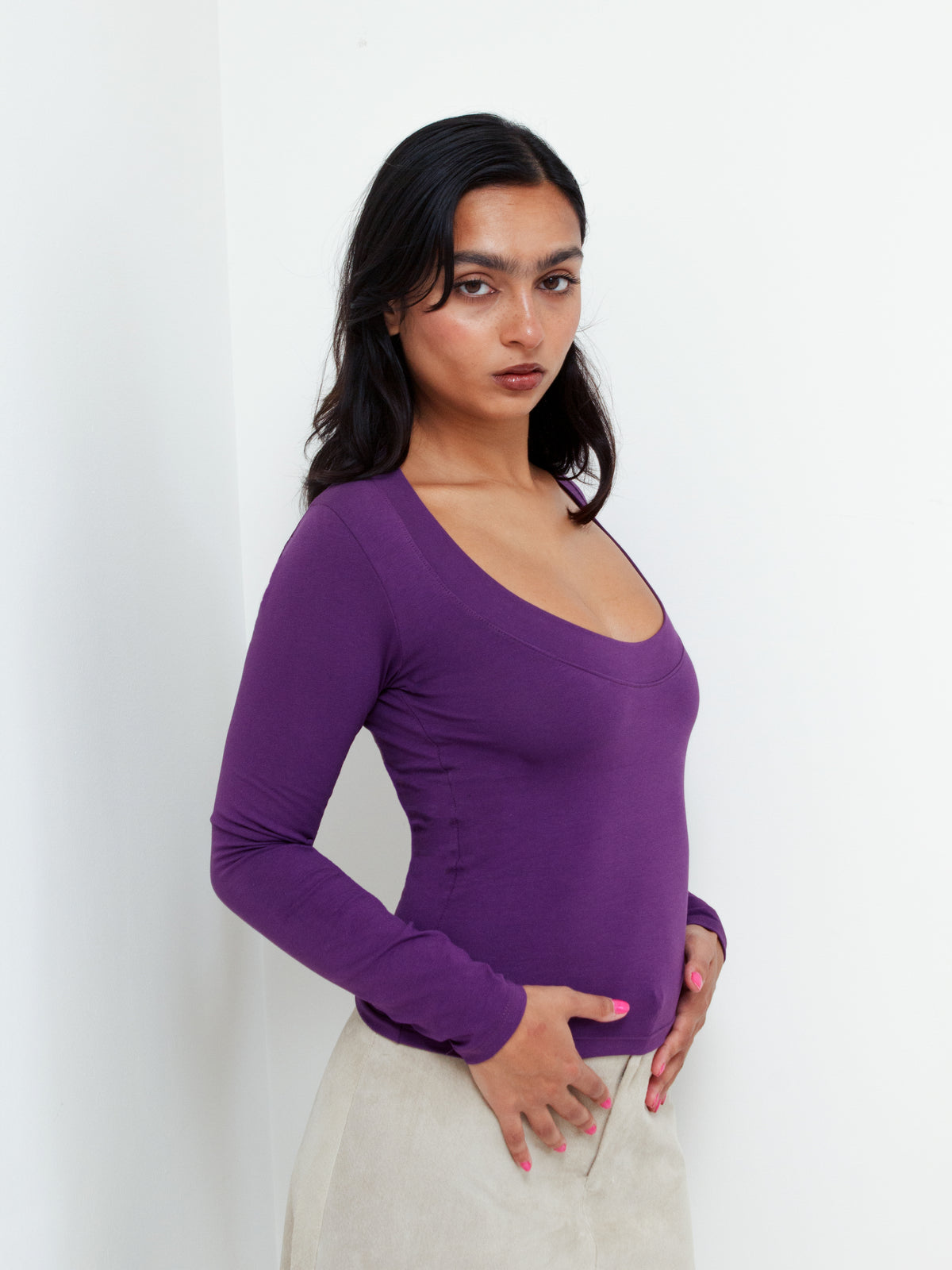 Circle Long Sleeve - Plum