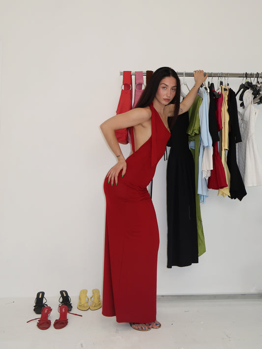 Vermillion Carmen Gown Sample