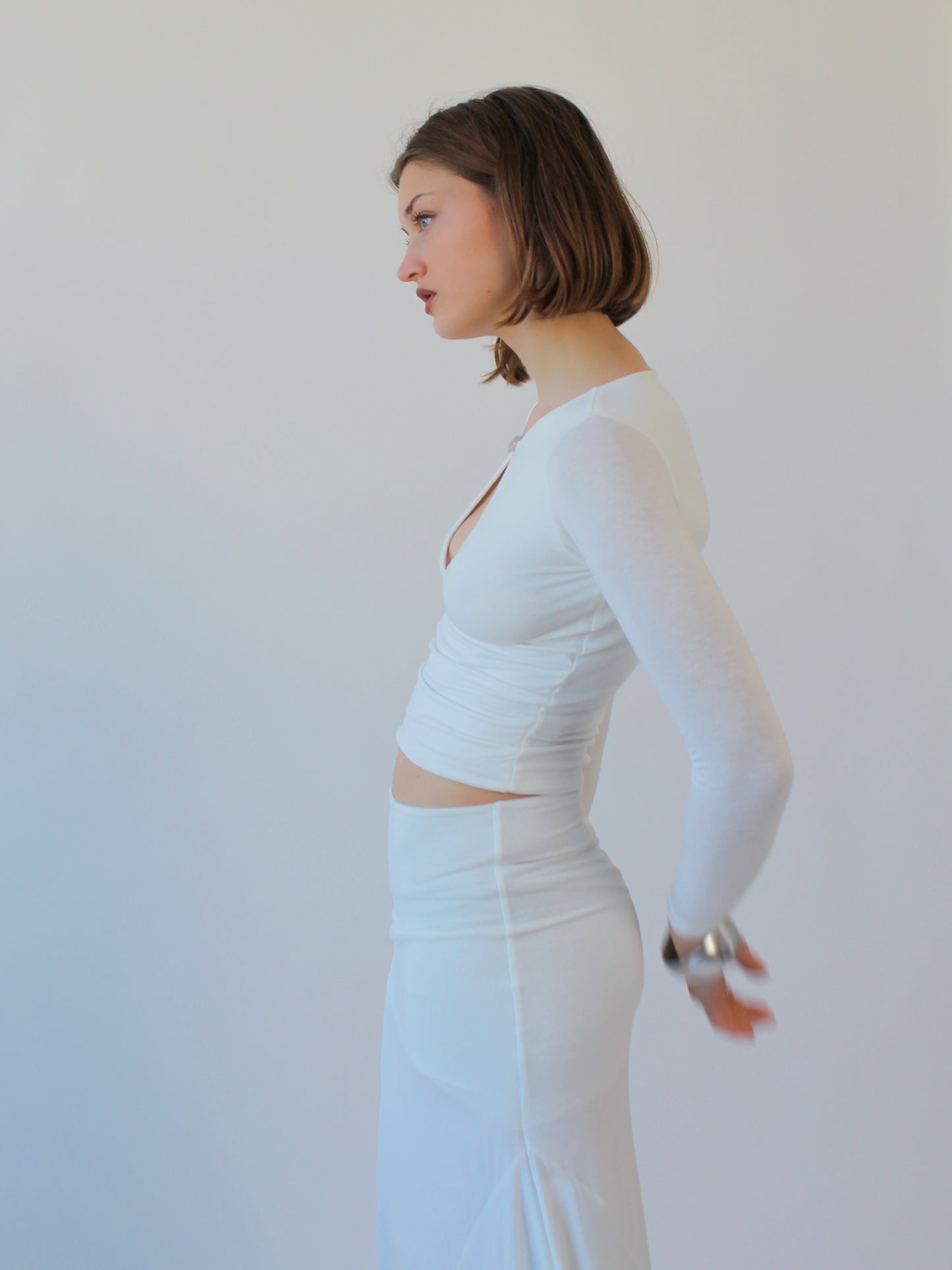 Key Hole Long Sleeve - Ivory