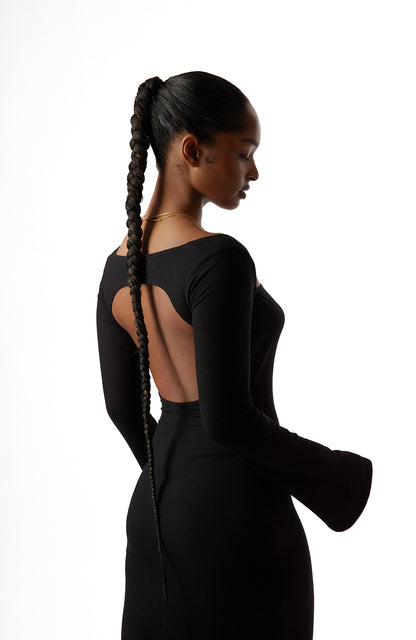 Black Flare Dress Sample