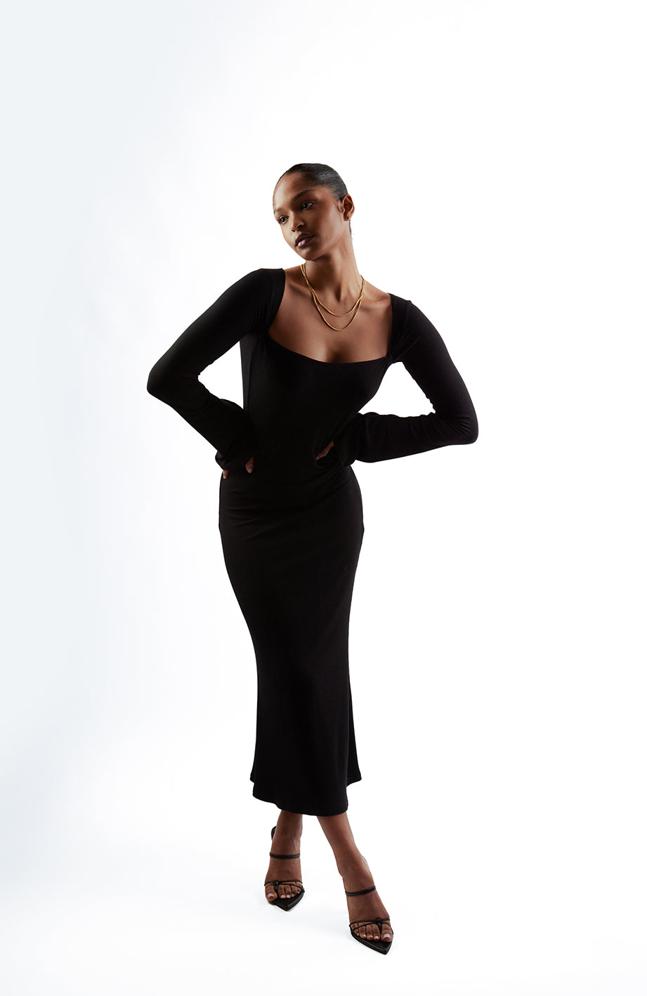 Black Flare Dress Sample