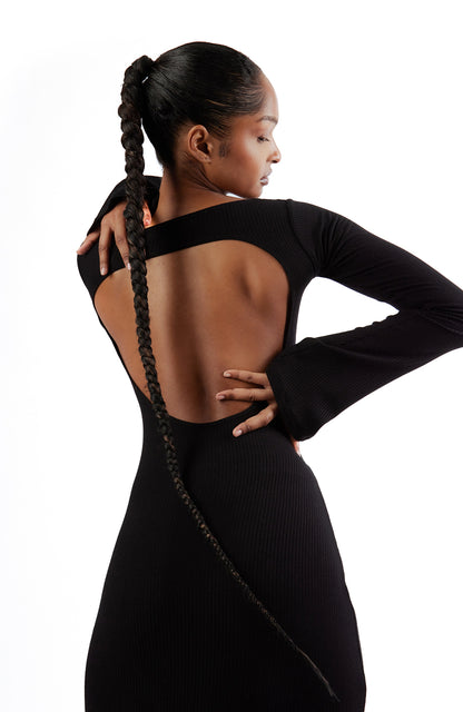 Black Flare Dress Sample