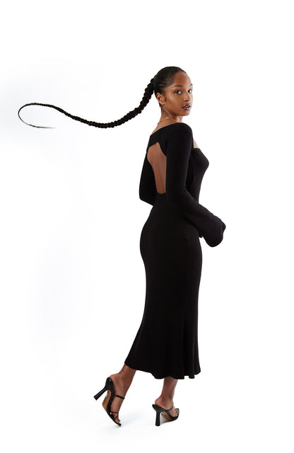 Black Flare Dress Sample