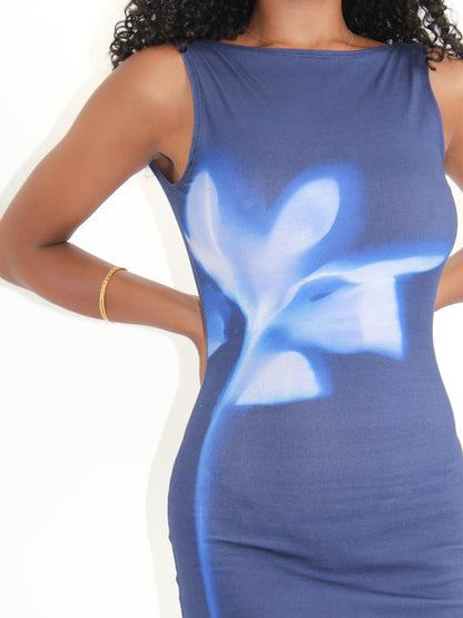 Indigo Floral Dress